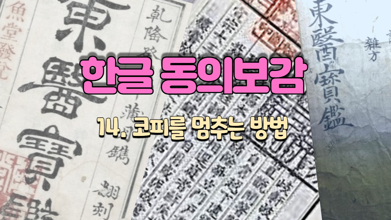  14. 코피를 멈추는 방법 ( 내경편 혈 )