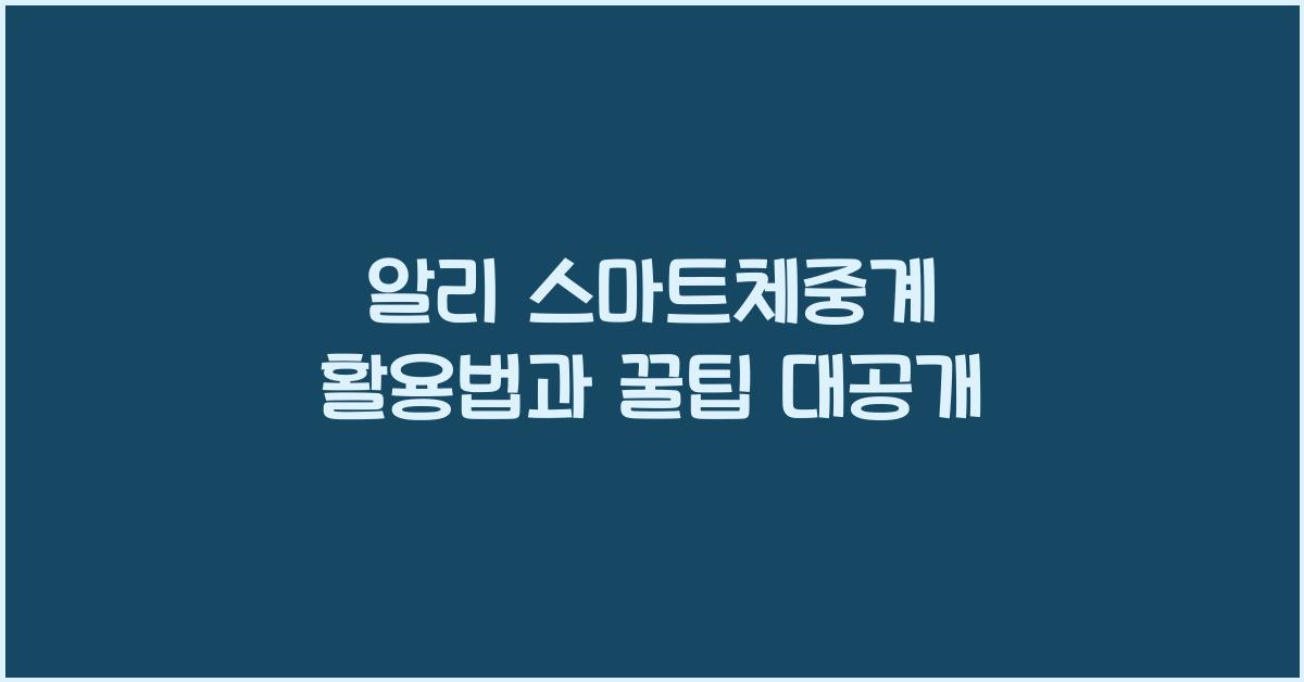 알리 스마트체중계  