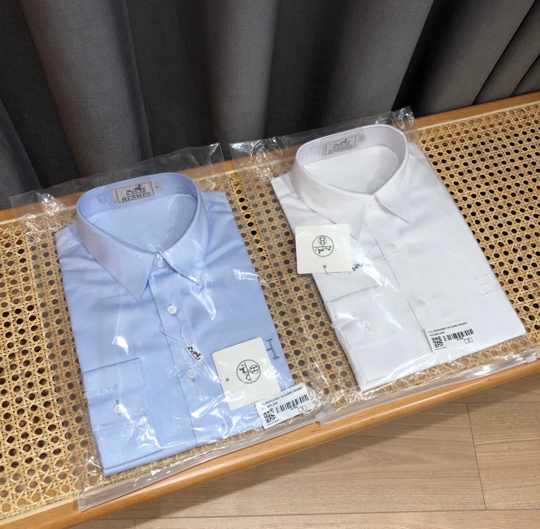  [HERMES] 에르메스 H 엠브로이더리 로고 셔츠 (2 COLOR)