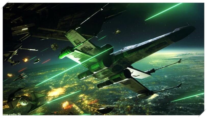 X-wing 전투 장면