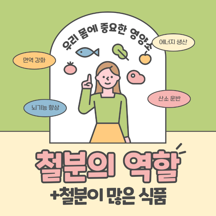  철분 많은 음식, 철분의 역할 알아보기