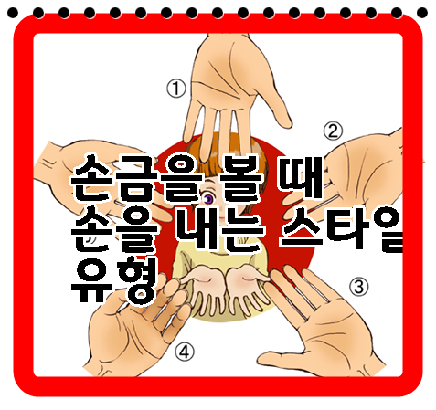  손금을 볼때 손을 내는 방법부터 감정이 시작됩니다.