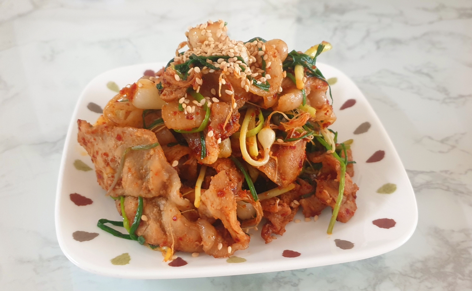  봄철요리 달래 제육(돼지고기)볶음