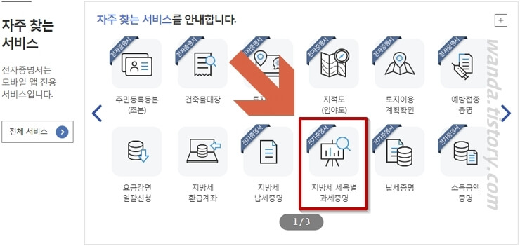 정부 24 자주 찾는 서비스