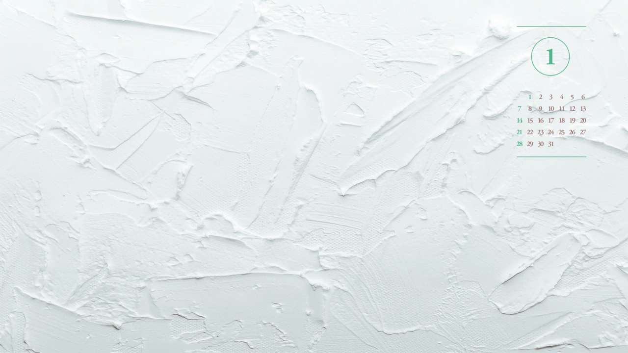 08 흰색 벽 A - 2024년1월 달력배경화면