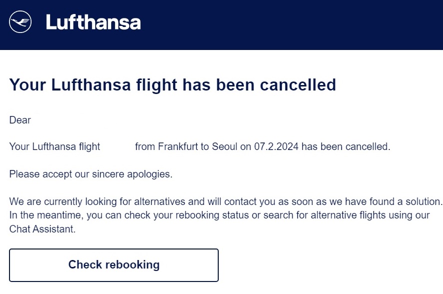 lufthansa notification