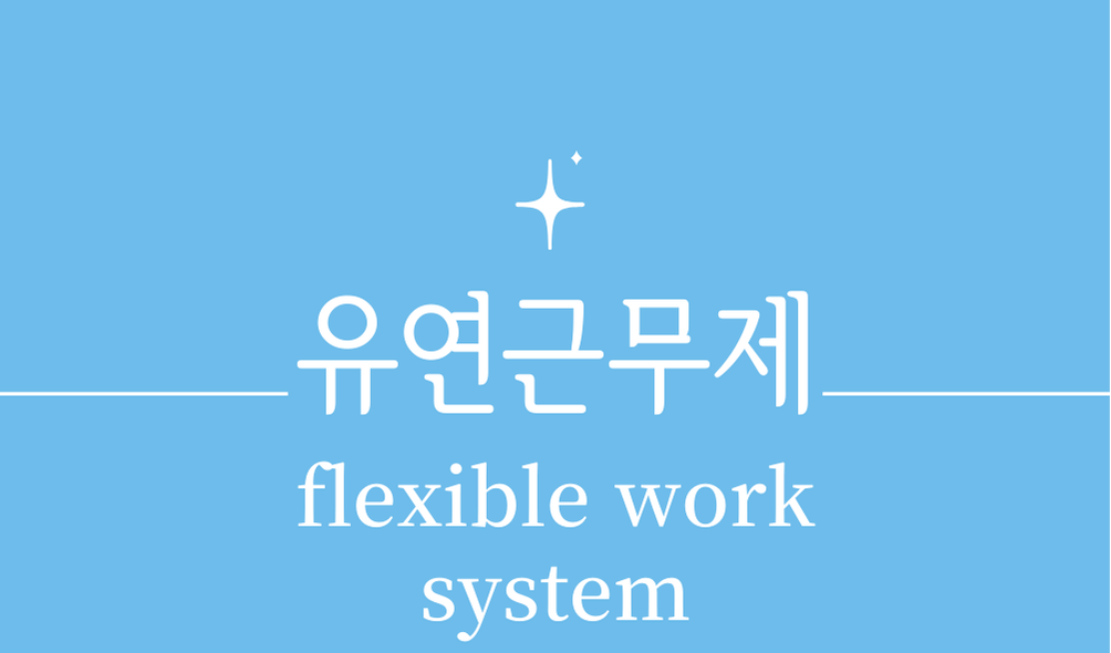 '유연근무제(flexible work system)'