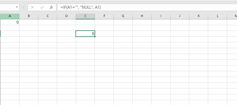 엑셀 NULL 값 넣기 & 빈칸 처리 방법 총정리