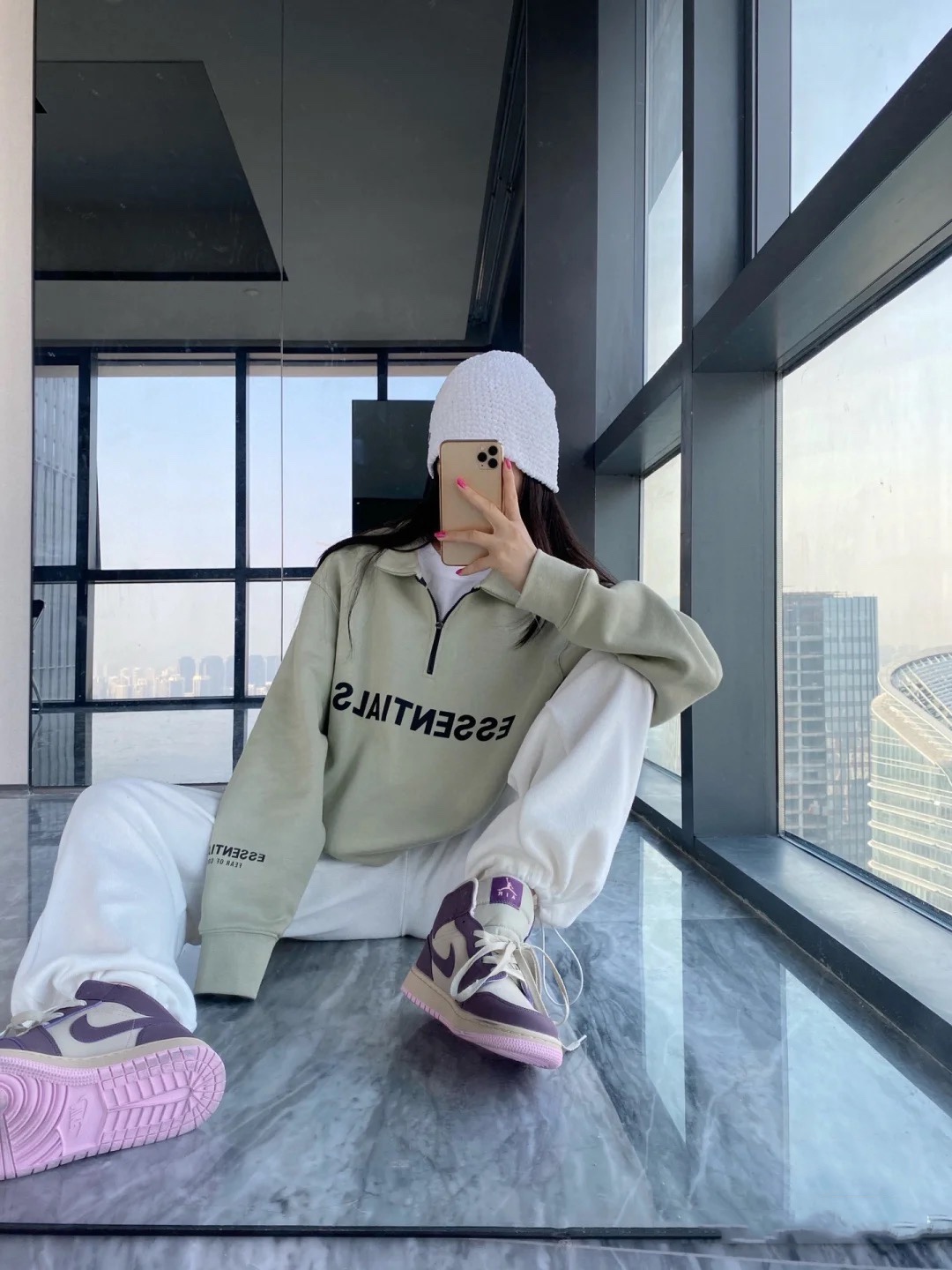  [FEAR OF GOD] 피어오브갓 에센셜 아노락 스웨트 셔츠 (5 COLOR)