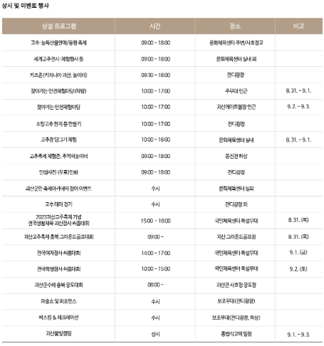 괴산고추축제-상시-및-이벤트-일정표