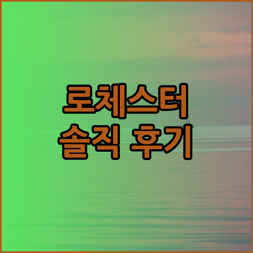 파크 에베뉴 로체스터! 가성비 끝판왕