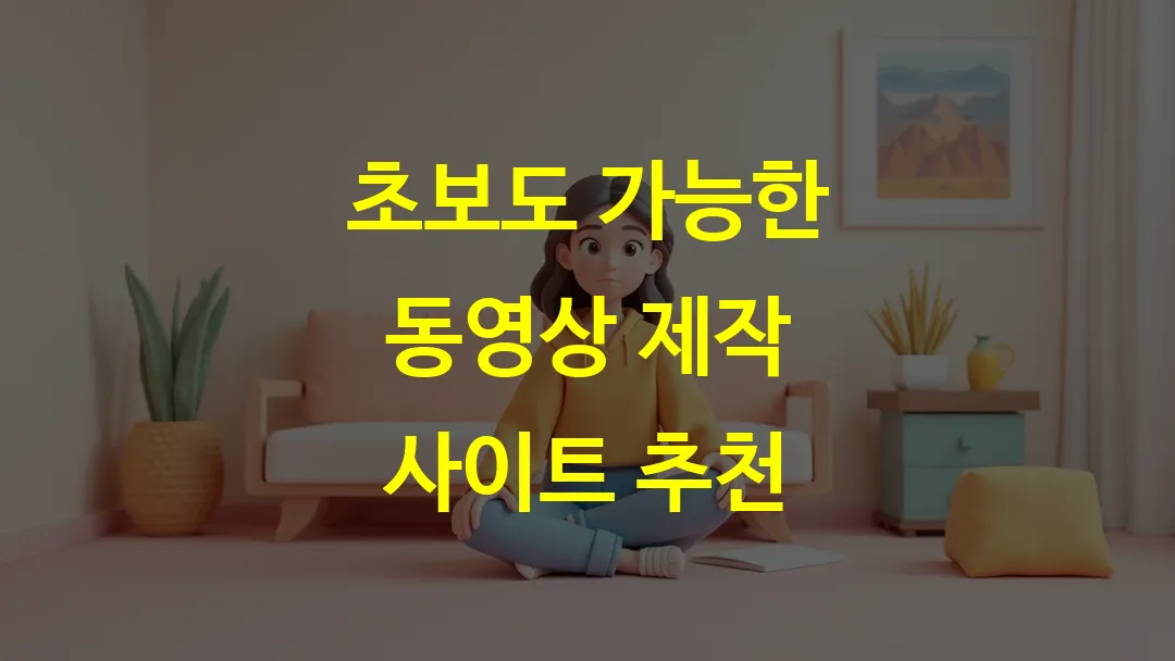 초보도 가능한 동영상 제작 사이트 추천