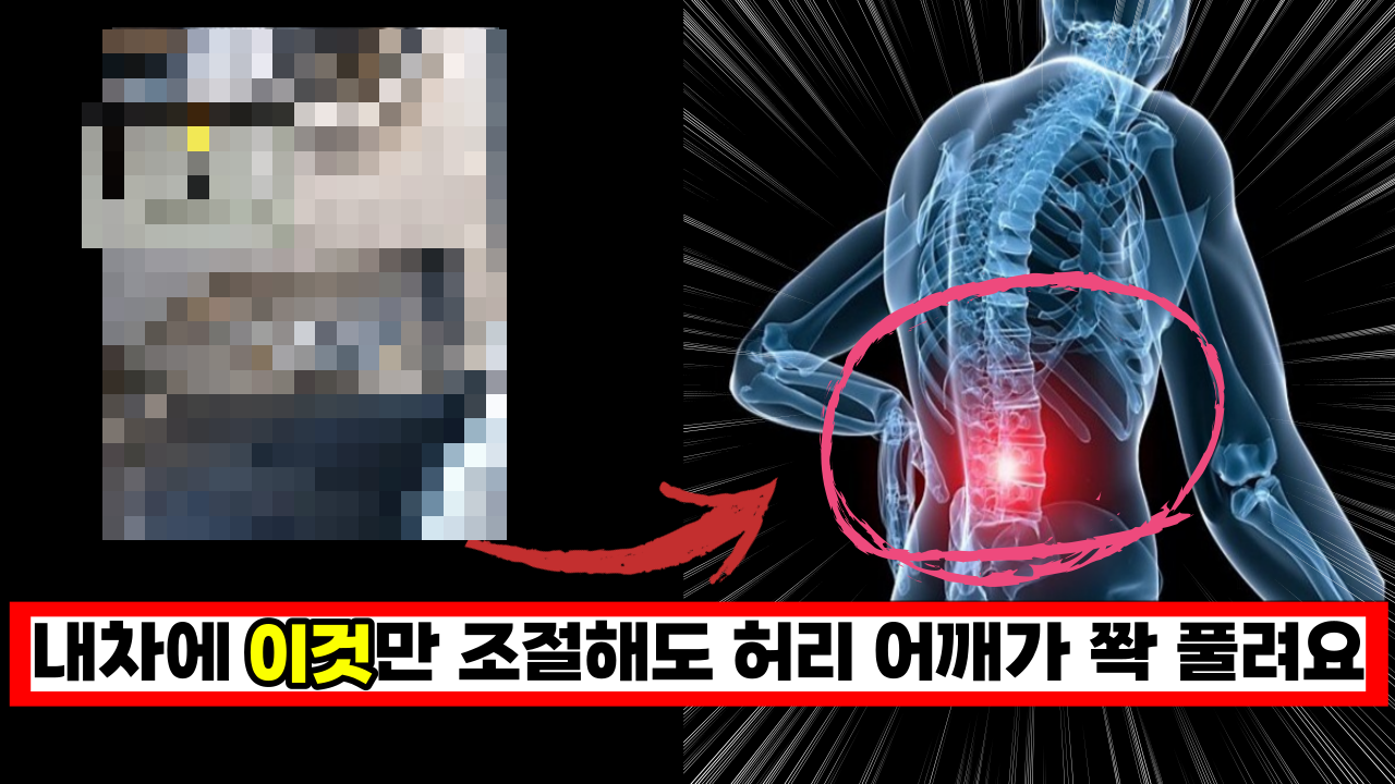  내차 시트에 '이것' 조절해도 허리 어깨가 쫙 풀립니다. 전국민 99% 모르는 꿀기능
