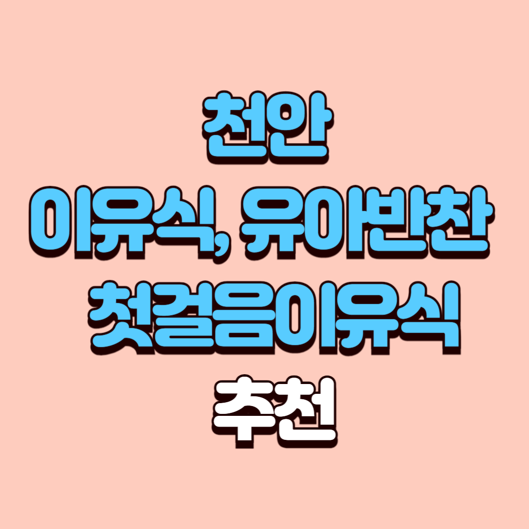 천안 첫걸음이유식 유아식 유아반찬 추천