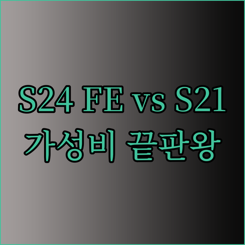 S24 FE vs S21 가성비 비교