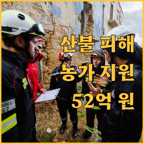 따뜻한 손길, 산불 피해 농가에 52