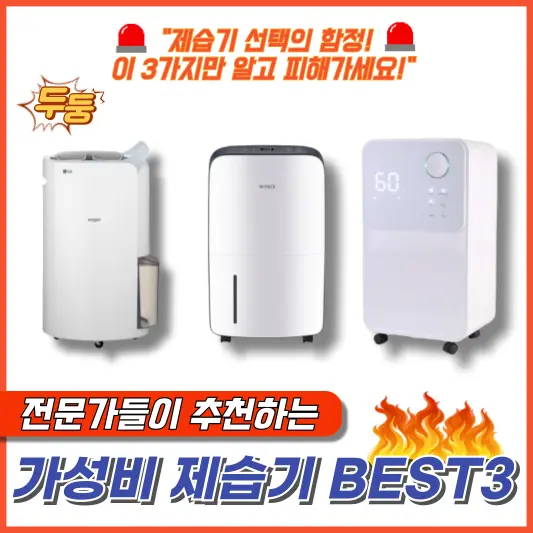 &quot;후회 없는 제습기 선택요령 및 전문가가 추천하는 가성비 제습기 Best 3🔥