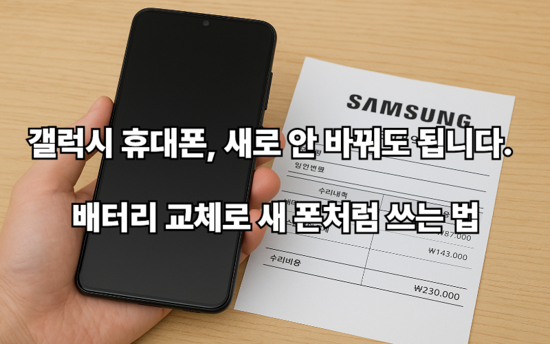 갤럭시 배터리·액정 교체 후 새 폰처럼 변한 모습