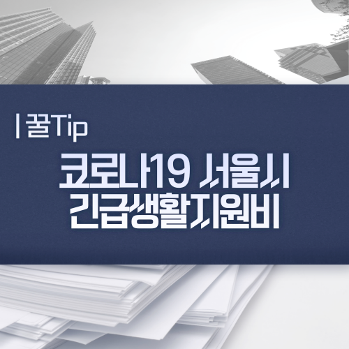  코로나19 <서울시 재난 긴급생활비지원>
