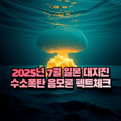 바다속에서 수소폭탄이 폭발하는 가상의 이미지를 이용한 섬네일