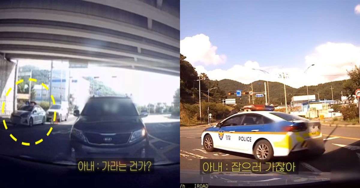  신호 지키는 차한테 빵빵 거리다 못 참고 추월한 뒤차의 최후