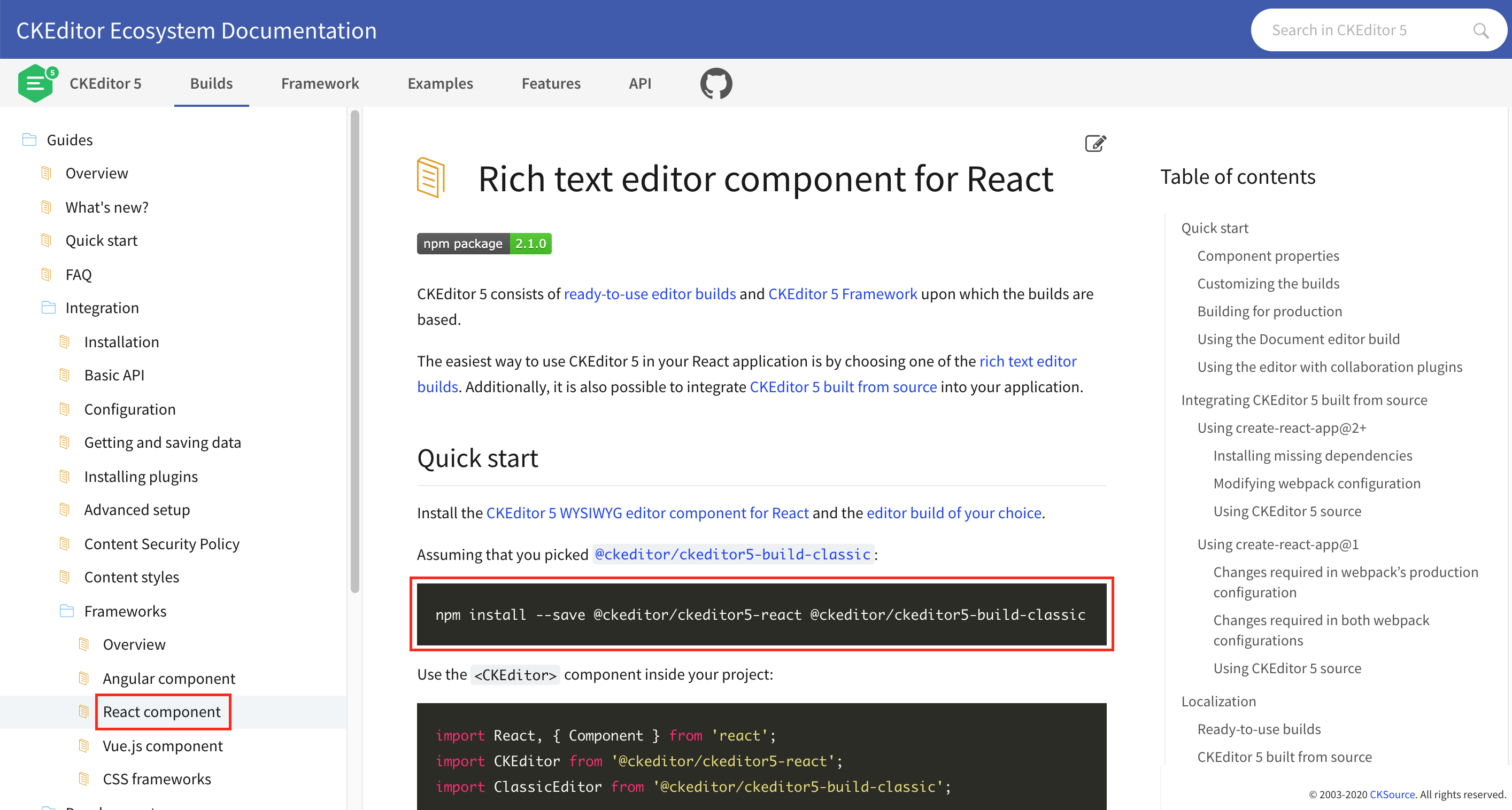 react component