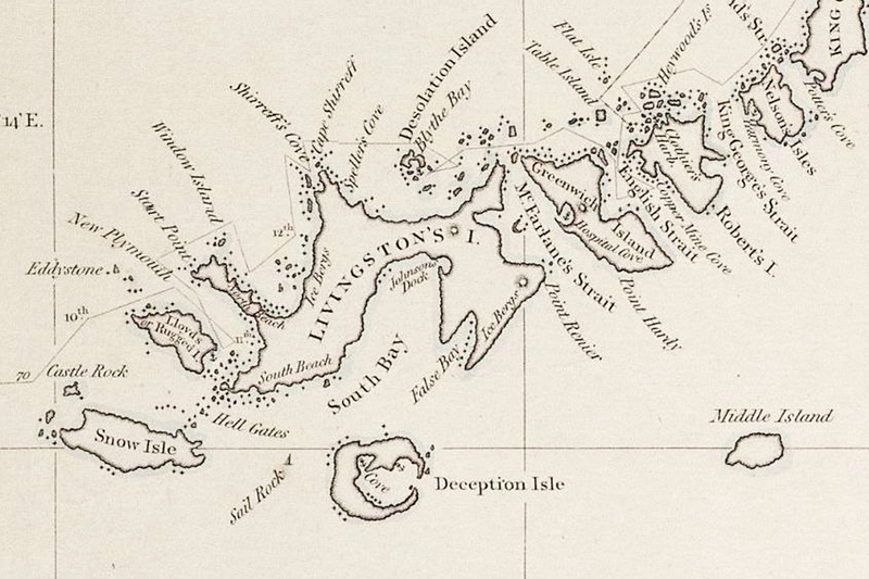 사우스셰틀랜드-제도-조지-파월-1822년-지도