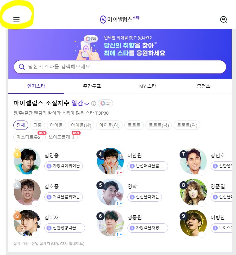 My Celebs Ikdi에 투표하는 방법 2