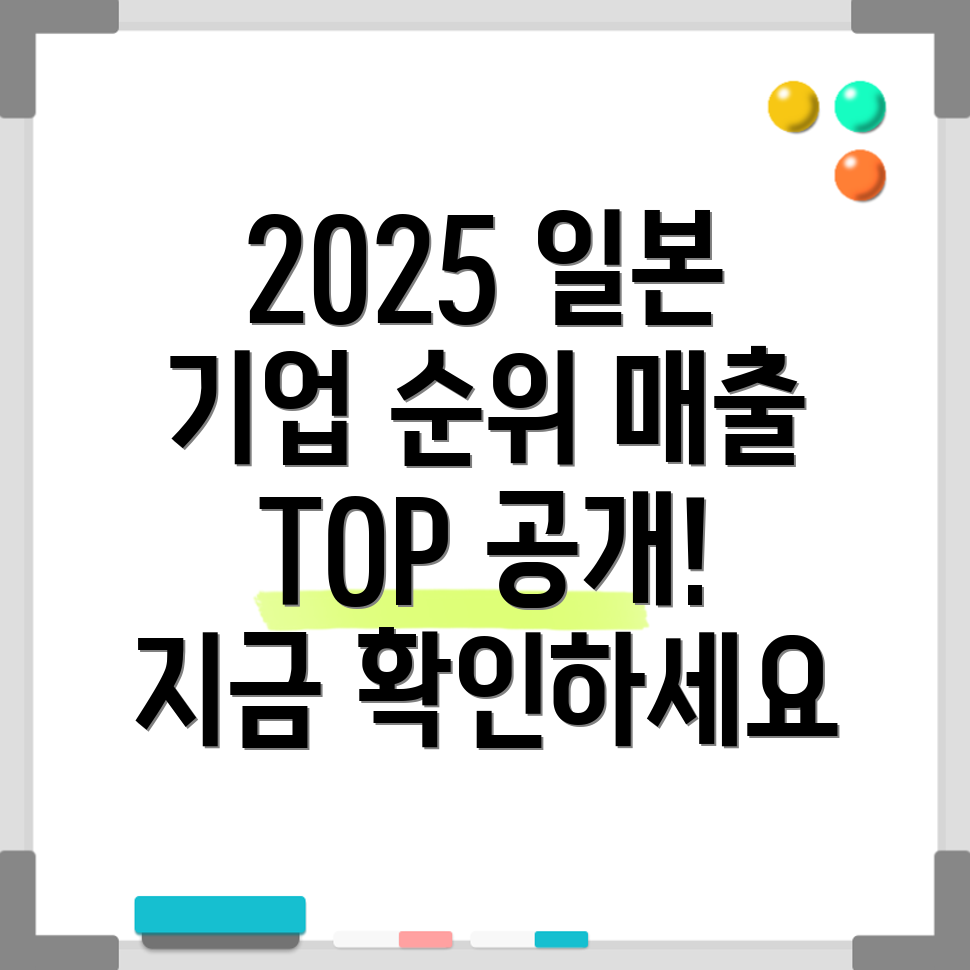 2025년 일본 기업 매출 순위