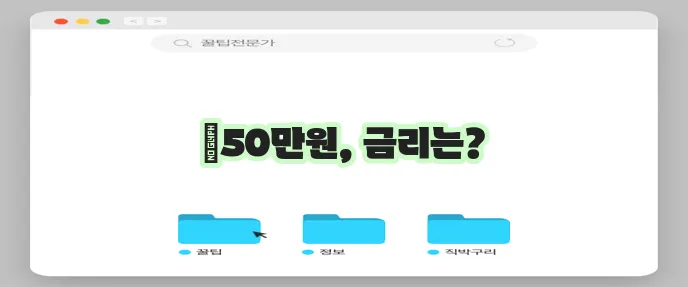 소액 생계비 대출 한도 및 금리 정보