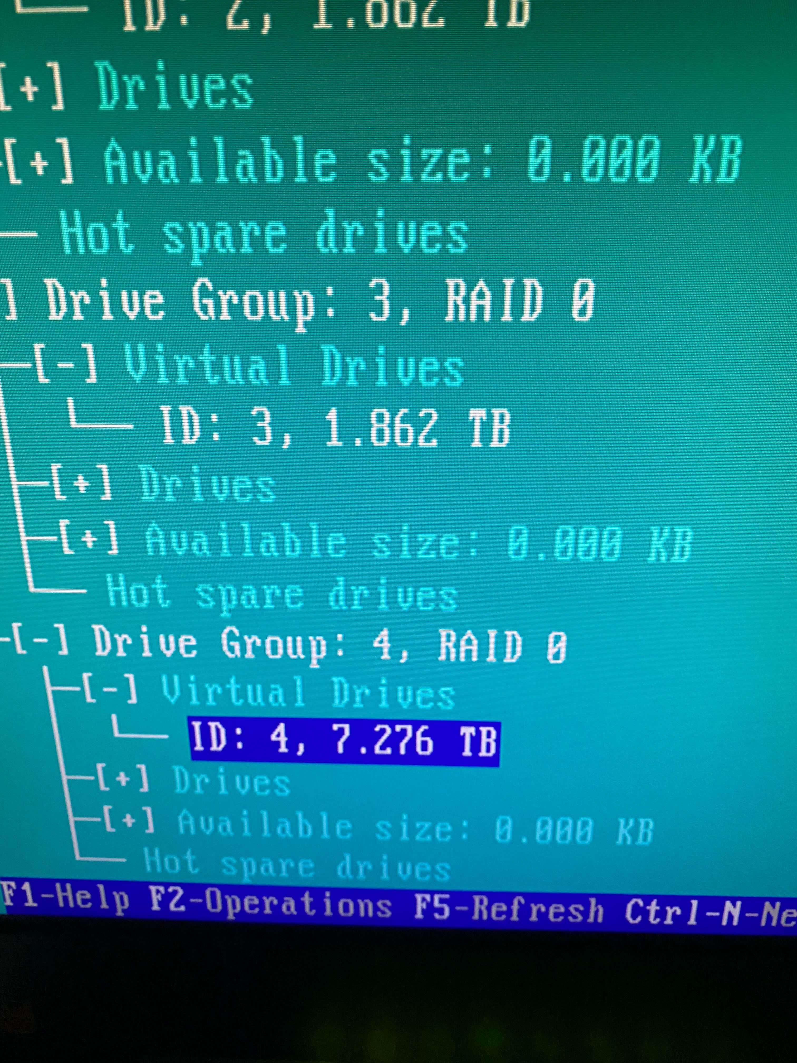 RAID Controller Virtual Drive 생성