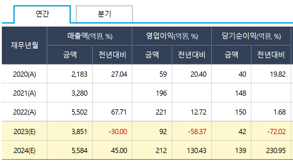 미래반도체 연간 재무재표