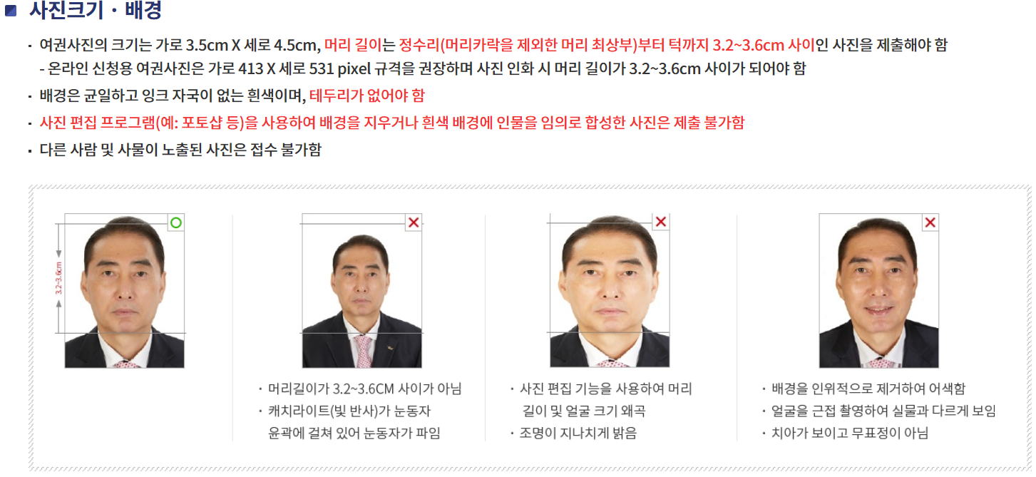 대한민국-외교부-여권사진-규격