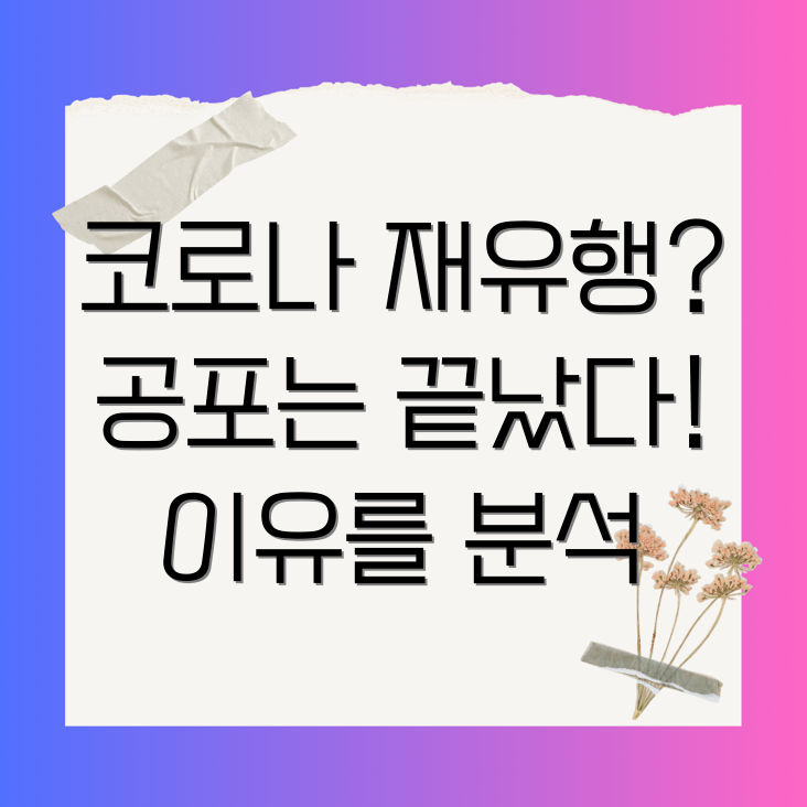 코로나 재유행 공포 감소