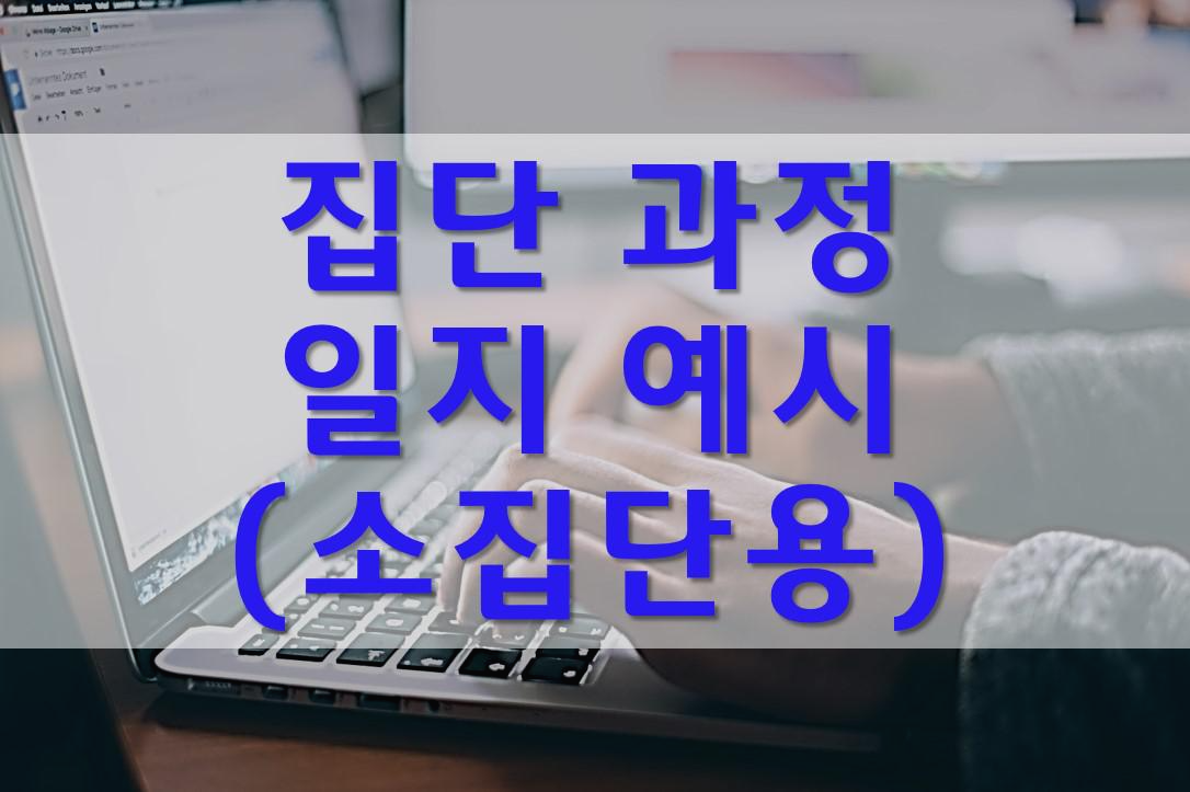  집단과정 일지 예시 소집단용/장애인 복지관