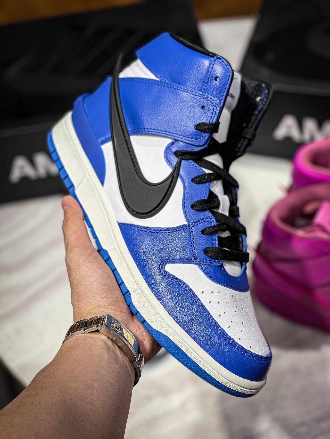 [NIKE x AMBUSH] 나이키 X 엠부쉬 덩크 하이 딥 로얄 블루 DEEP ROYAL BLUE CU7544-400