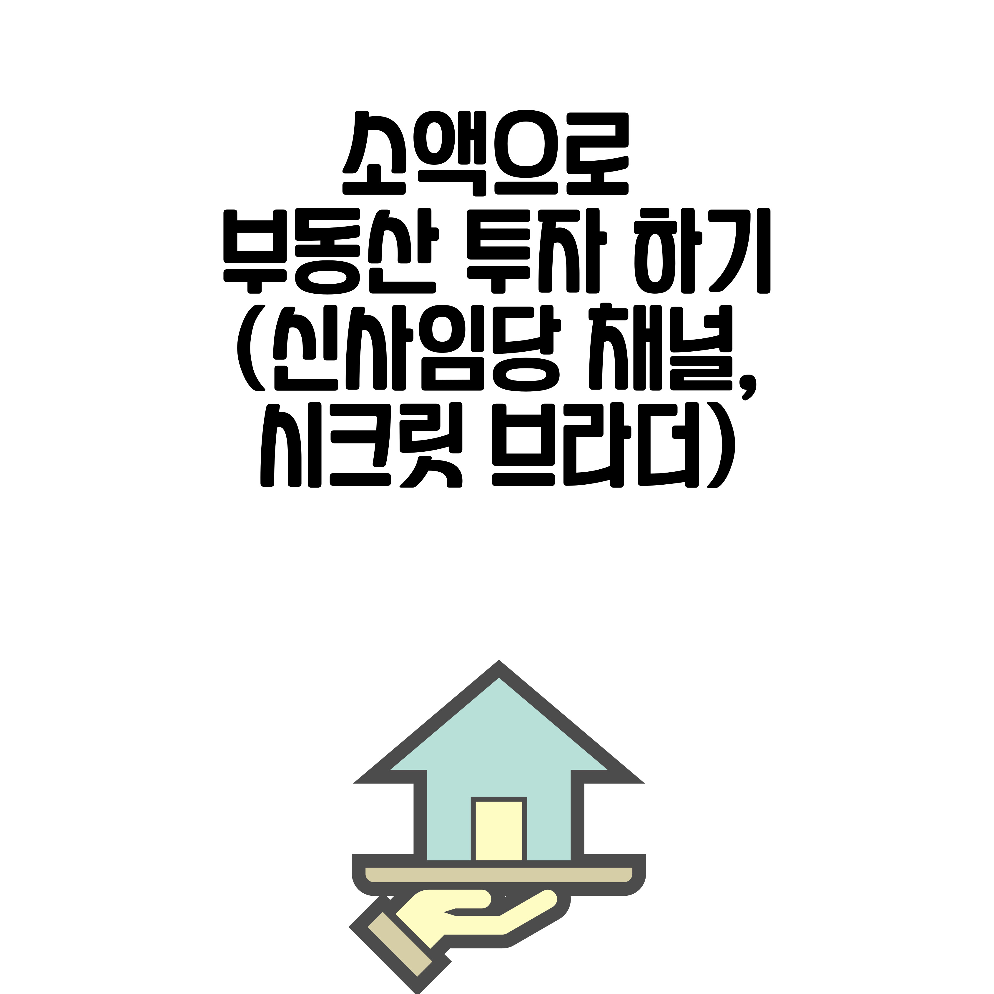  소액 부동산 투자 방법 (feat.시크릿브라더)