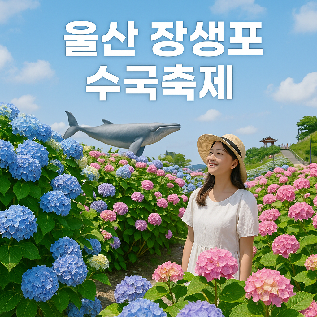 울산 장생포 고래문화마을 수국축제