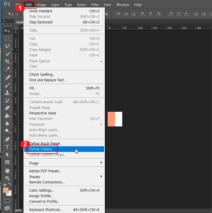 포토샵 패턴 만들기