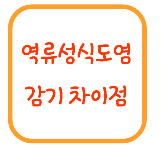 역류성식도염-감기-차이점