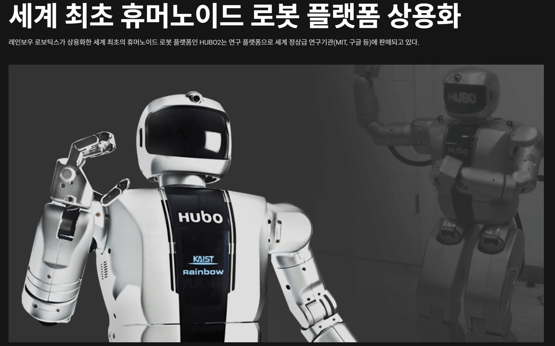 레인보우로보틱스 휴머노이들 로봇