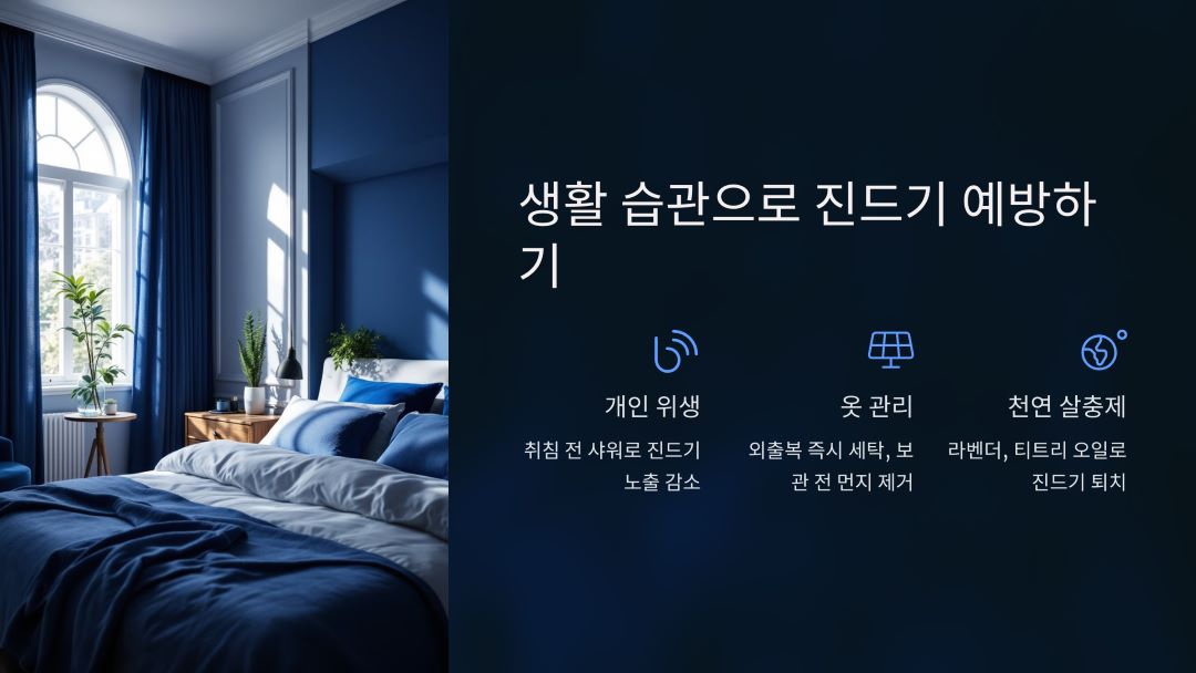 생활 습관 관리: 진드기 노출 줄이기
