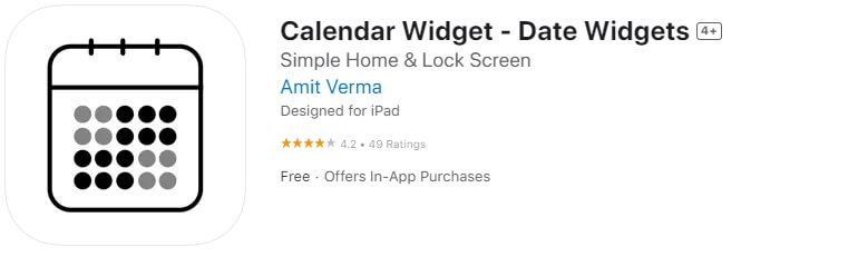 Calendar Widget - Date Widgets