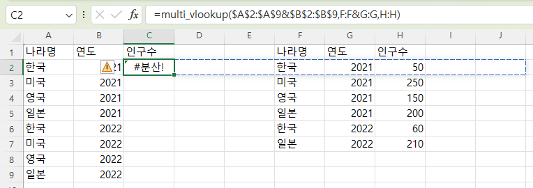 배열 범위에 값이 있어서 분산 에러 발생