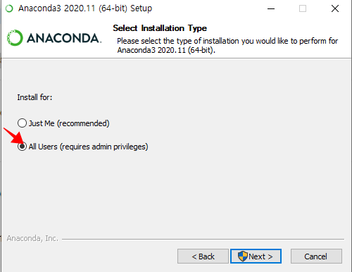 아나콘다3 window