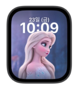 애플워치 배경화면 디즈니 겨울왕국 엘사 페이스 무료 다운받기