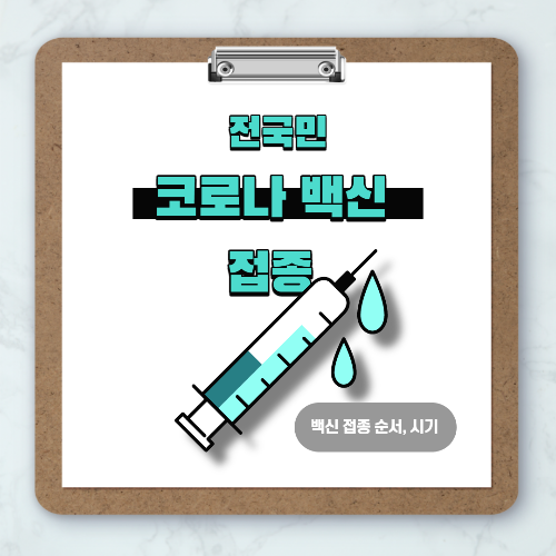  코로나 백신 접종 순서,시기
