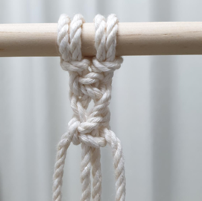  [맨손공예-마크라메] 마크라메 기본 매듭 switch square knot(스위치평매듭)을 알아봅시다.