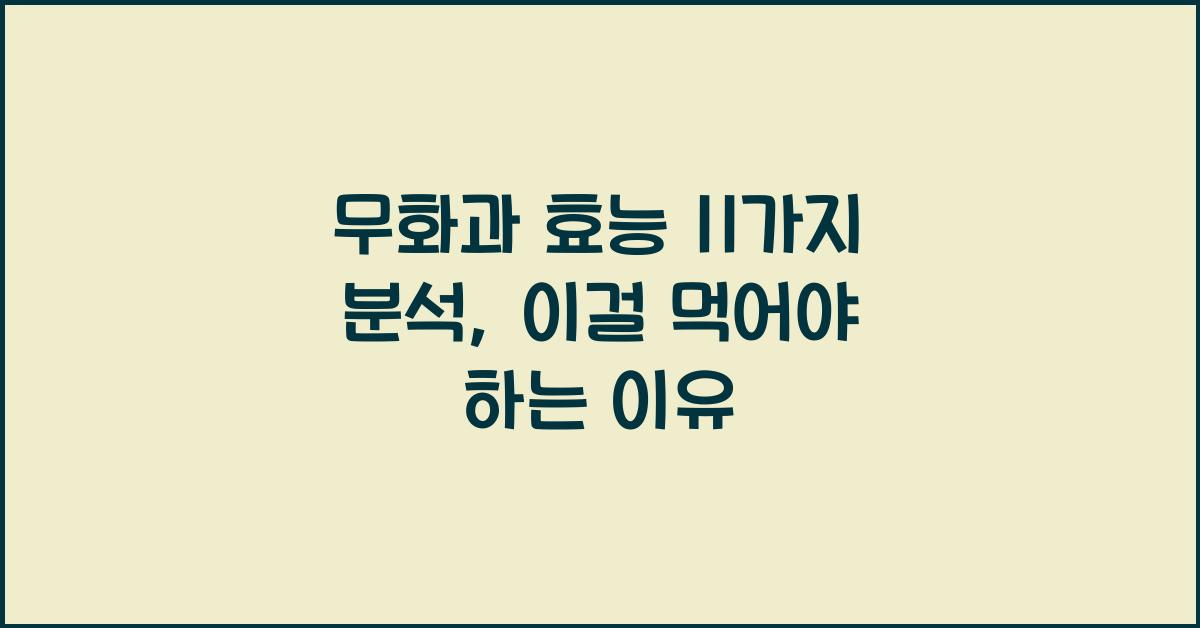 무화과 효능 11가지 분석