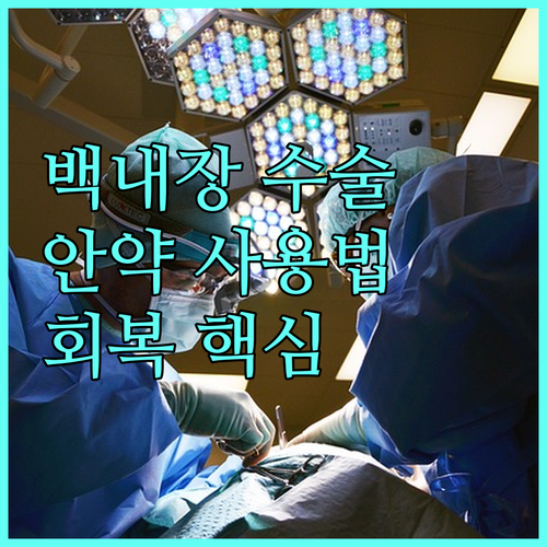 백내장 수술 후 안약 사용법 A to